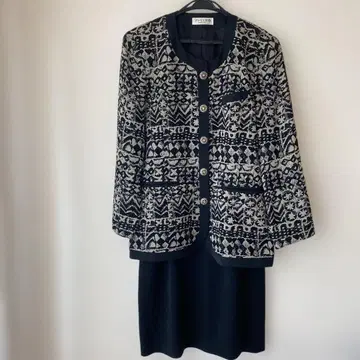 노카라 자켓 수트 아틀리에 리카 블랙