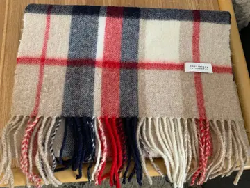 매킨토시 필로소피 체크 머플러 베이지 네이비 빨간색