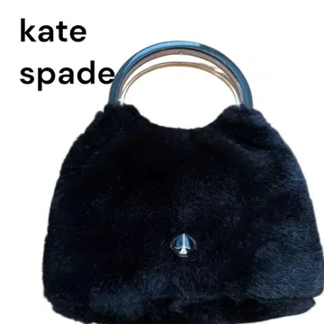 케이트 스페이드 블랙 퍼 핸드백