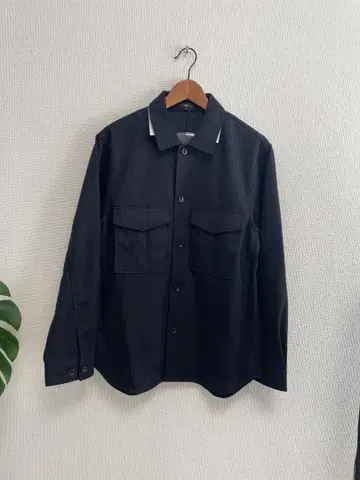 PLST 핀스트라이프 셔츠 자켓 미사용 M 다크 그레이