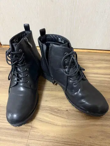 가죽 숏부츠 블랙 M 사이즈