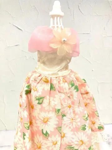 리카짱 꽃무늬 새틴 드레스 타카라토미