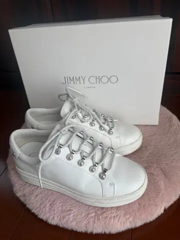 JIMMY CHOO 화이트 스니커즈