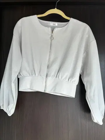 라이트 그레이 크롭 자켓 M