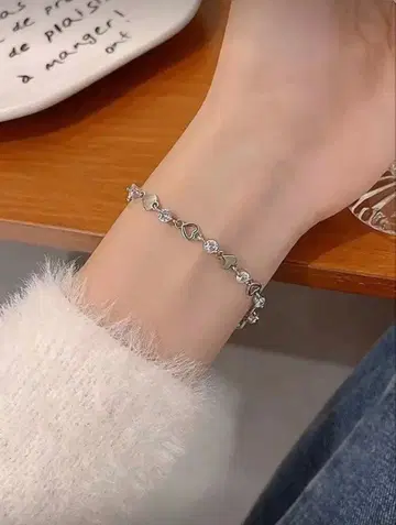 하트 크리스탈 팔찌