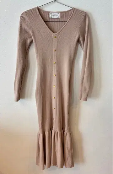 미셸 마카롱 리브 니트 원피스