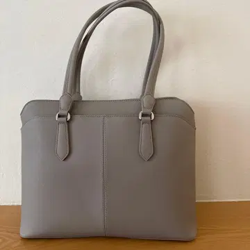 그레이 합성 피혁 토트백