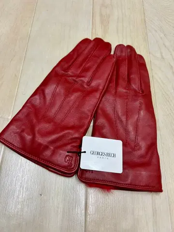 GEORGES RECH 레드 장갑 택 포함 새상품