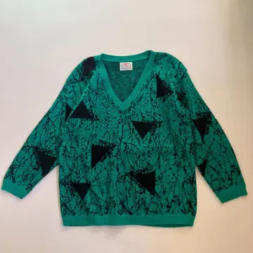 USED Thackery 패턴 V넥 니트 MADE IN USA
