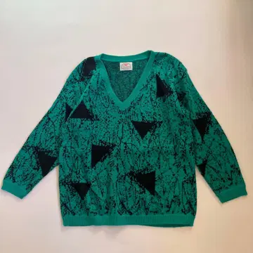 USED Thackery 패턴 V넥 니트 MADE IN USA