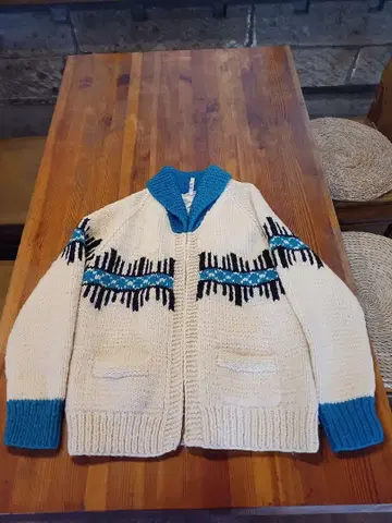 70s 빈티지 카우친 스웨터