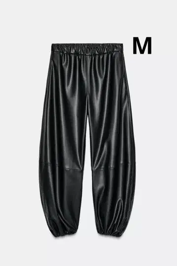 ZARA 자라 인조 가죽 벌룬 팬츠 새상품, 미사용