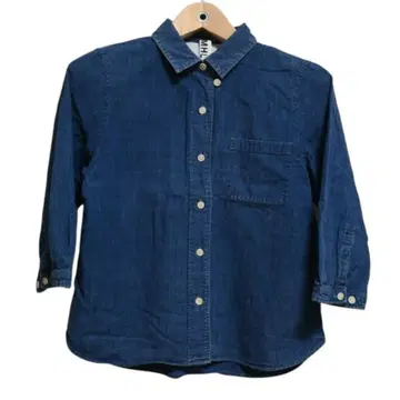 MHL. Margaret howell 인디고 염색 7부 소매 셔츠