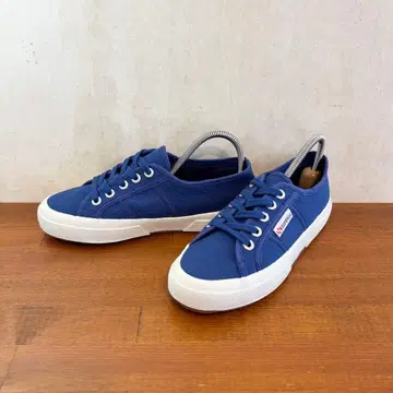 미사용에 가까운 스페르가 2750 블루 23.0cm 캔버스 433