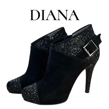 DIANA 다이애나 블랙 스웨이드 부티 라메 23cm 파티