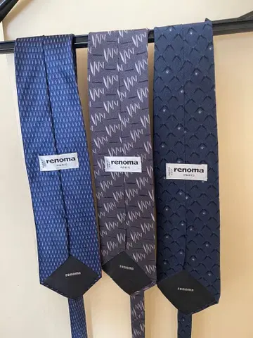 renoma 넥타이 3개 세트 네이비
