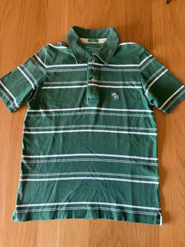 아바클로 그린 컬러 스트라이프 피케 셔츠 반팔 남성용