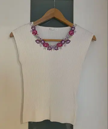 WILD SELECTION 꽃무늬 자수 반팔 상의