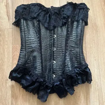 Private Square 블랙 코르셋 뷔스티에