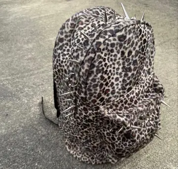 [Import] Leopard fur punk Backpack Y2K