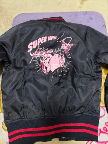 SUPER LOVERS 블랙 점퍼