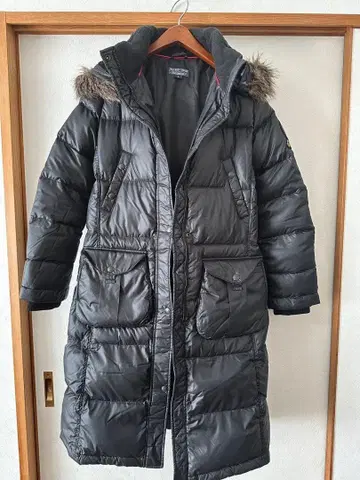 랄프 로렌 후드 부착 롱 다운 자켓