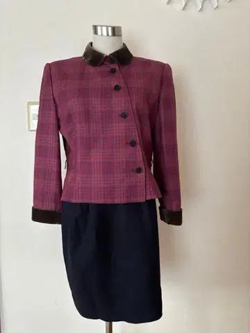 준 아시 다 11호 체크 무늬 셋업 벨트 2개