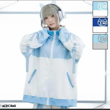 ACDC RAG 스카이블루 저지 도트 고양이