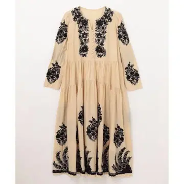 그레이스 콘티넨탈 카프탄 자수 롱 원피스 36