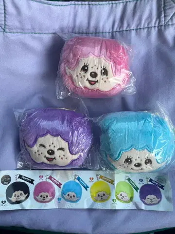 몬치치 페이스 봉제 인형 3개