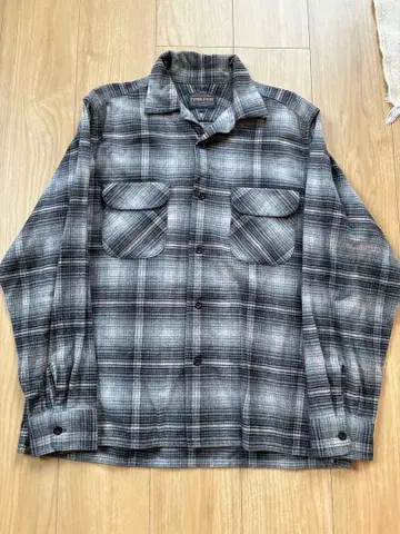 Pendleton 그레이 계열 체크 무늬 플란넬 셔츠 M