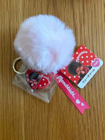 몽치치 폼폼형 키링 핑크