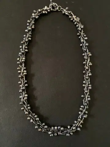 빈티지 DNA 체인 링크 목걸이 실버 925