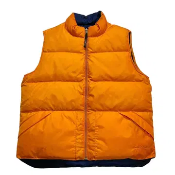 L.L.Bean 리버서블 다운 베스트 오렌지 네이비 90s 00s