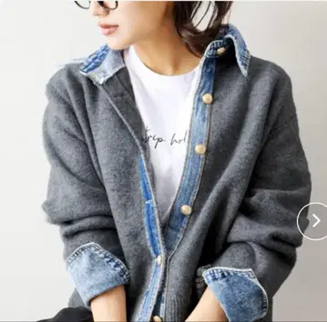 데님 MIX 가디건