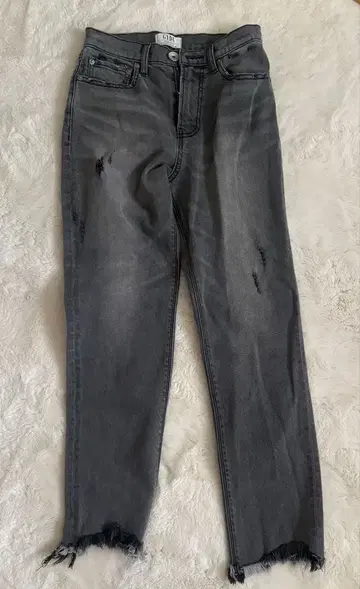 CYDA 데미지 가공 데님 팬츠 그레이