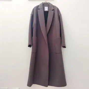 새상품급 에부르 울 본딩 체스터 코트 루즈핏 38 그레이