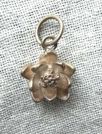 연꽃 로터스 실버 펜던트 탑