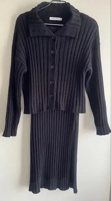 moussy 리브 편직 셋업 프리 사이즈