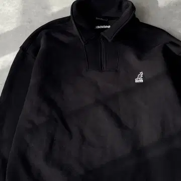 15447 캉골 원 포인트 자수 로고 하프 지퍼 맨투맨