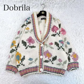 여성용 Dobrila 컬러풀 꽃 플라워 올 패턴 스웨터 가디건