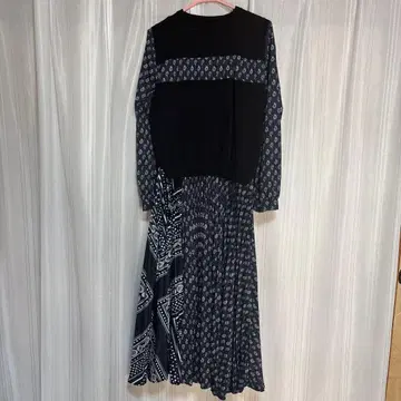 프린트 롱 원피스