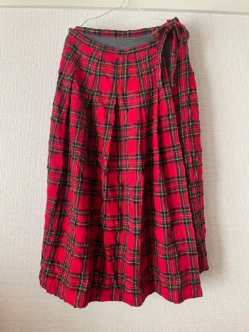 완판! NATURAL LAUNDRY C/W 체크 랩 스커트