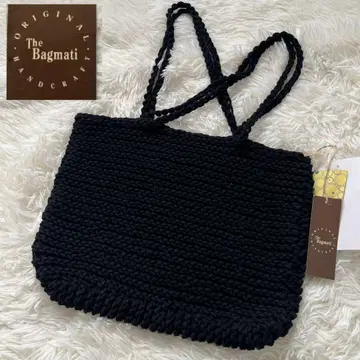 바그마티 코튼 토트백 블랙 인도산 두꺼운 원단 숄더 정가 7400