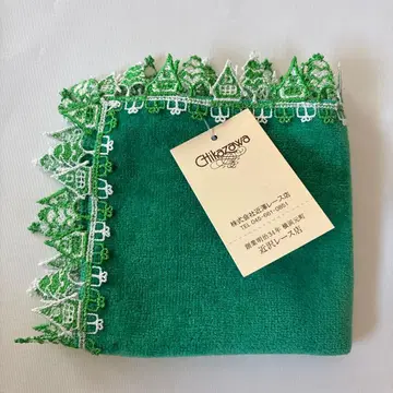 치카자와 레이스점 타월 손수건 스위트 홈 그린