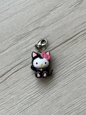 헬로키티 검은 고양이 지퍼 마스코트 2003년