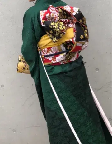 [ 성인식 ] 후리소데 일식 풀세트 그린의 후리소데