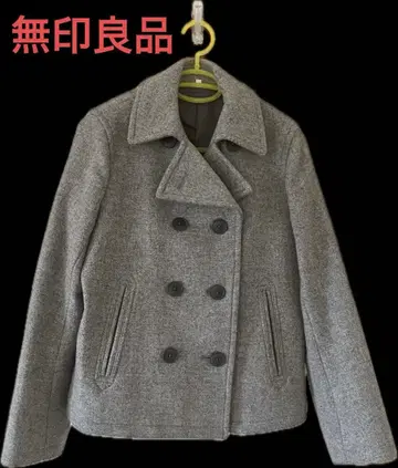 무인양품 프렌치 울 혼방 숏 피코트 S 그레이