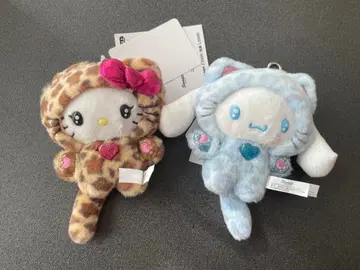 산리오 갸루네코 시리즈 마스코트 홀더 키티 시나몬 2개 세트