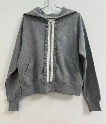 coyseio 프릴 달린 그레이 후드티